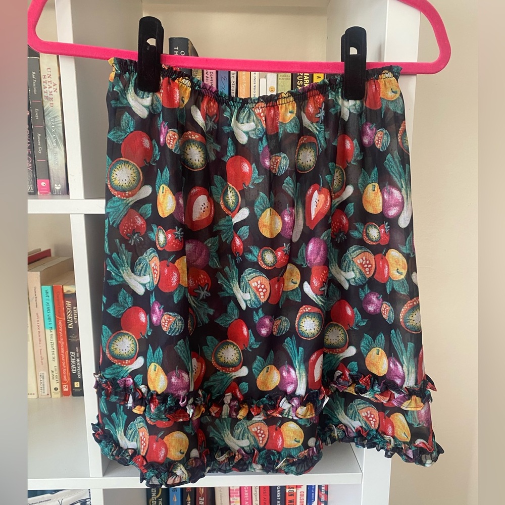 FBC Sample #440 Vegetable Print Chiffon Skirt